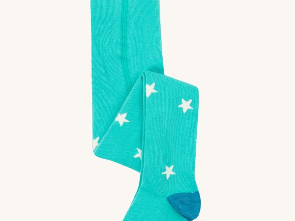 Frugi Norah Tights - Pacific Aqua/Stars