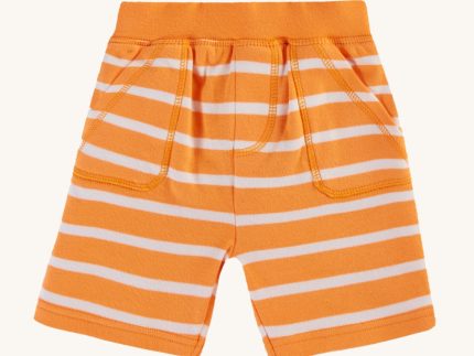 Frugi Organic Little Ellis Shorts - Tangerine Breton