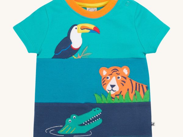 Frugi Penryn Panel T-Shirt - Canopy Land Sea