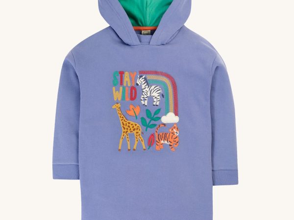 Frugi Ria Hoodie Dress - Grape/Stay Wild