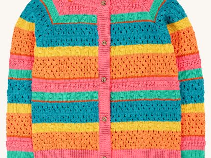 Frugi Rowe Knitted Cardigan - Rainbow