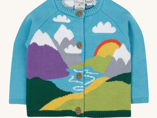 Frugi Reva Knitted Cardigan - Mountain Scene