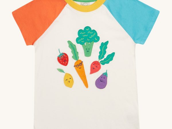 Frugi Rafe Raglan T-Shirt - Vegetable Pals