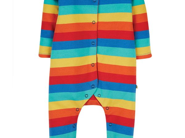 Frugi Riley Romper - Rainbow Stripes