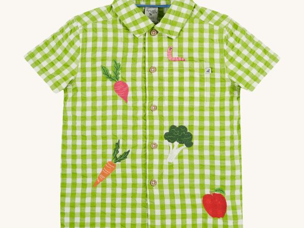 Frugi Reggie Shirt - Macaw Gingham / Greengrocer