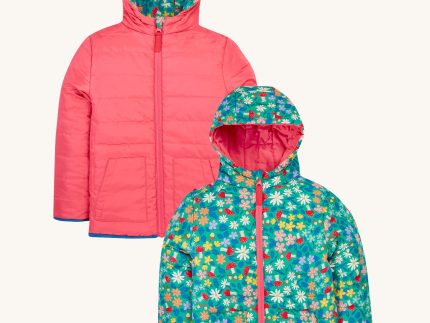 Frugi Reversible Toasty Trail Jacket - Wild Woods / Tulip