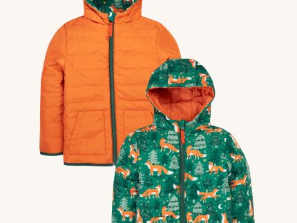 Frugi Reversible Toasty Trail Jacket - Fox / Squirrel