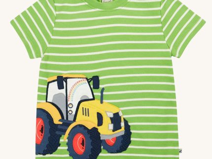 Frugi Sid Applique T-Shirt - Tractor