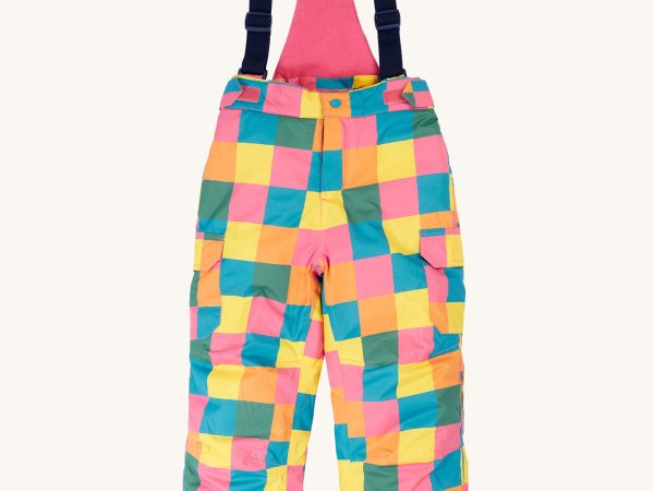 Frugi Snow and Ski Salopettes - Rainbow Check