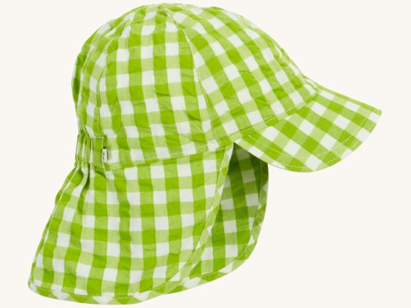 Frugi Seersucker Legionnaires Hat - Macaw Gingham