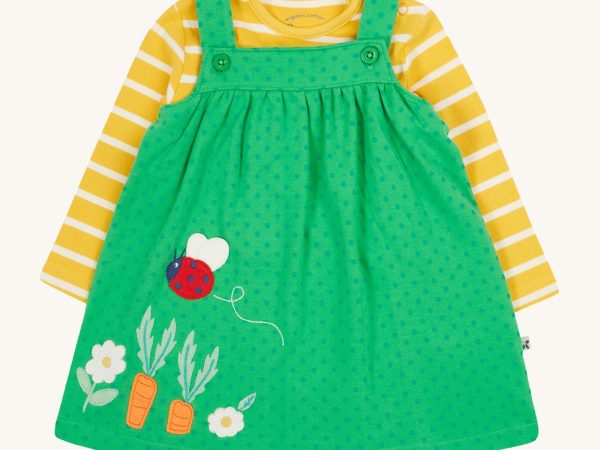 Frugi Selma Pinafore Outfit - Ladybird