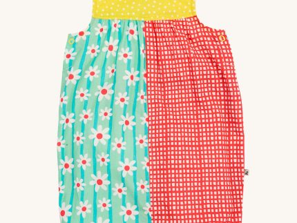 Frugi Summer Printed Dungaree - Rainbow Hotchpotch