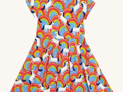 Frugi Spring Skater Dress - Over The Rainbow