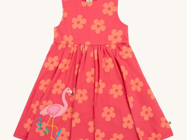 Frugi Samantha Summer Dress - Floral Fun / Flamingo