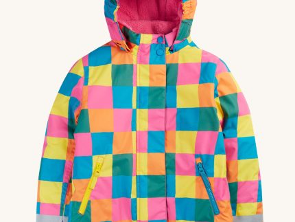 Frugi Snow & Ski Coat - Rainbow Check