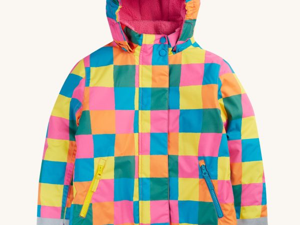 Frugi Snow & Ski Coat - Rainbow Check