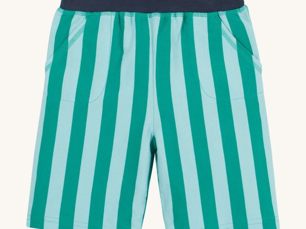 Frugi Stithian Shorts - Bluebird Iguana Stripe