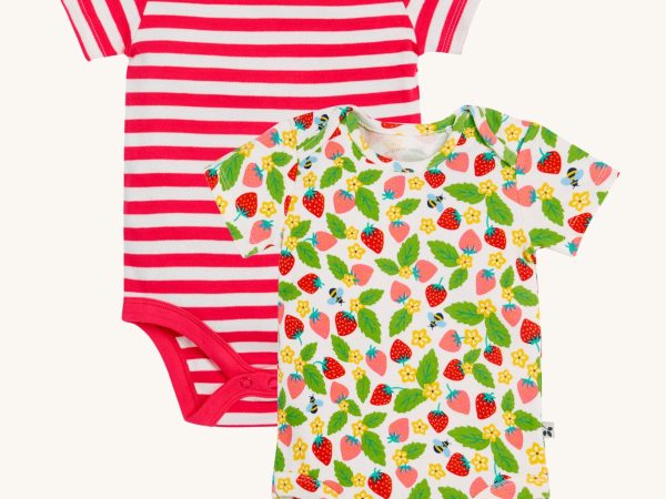 Frugi Super Special Body 2 Pack Body - Field / Pink