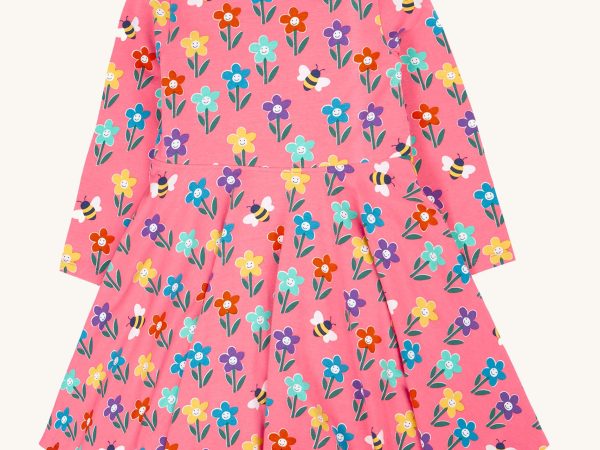 Frugi Sofia Skater Dress - Tulip / Fun Flowers