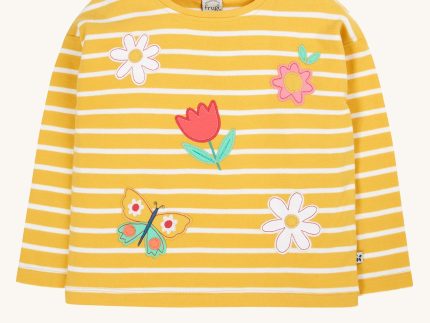 Frugi Tori Applique Top - Flowers