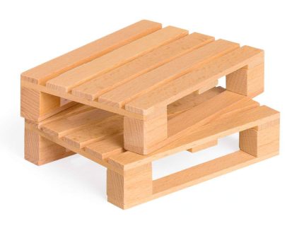 Fagus Wooden Fork Lift Toy Pallets - 2 Pack