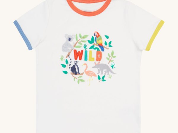 Frugi Xavier Circular T-Shirt - Soft White / Wild