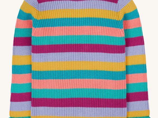 Frugi Zoe Knitted Jumper - Wild Rainbow Stripe