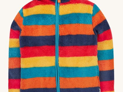 Frugi Zipped Ted Fleece Jacket - Autumn Stripe