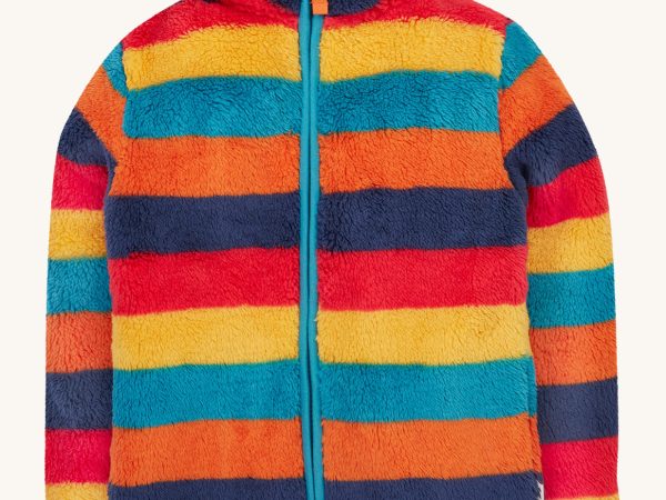 Frugi Zipped Ted Fleece Jacket - Autumn Stripe