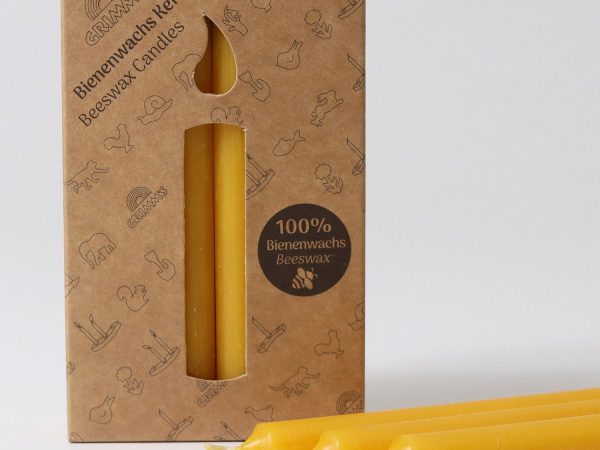 Grimm's Amber 100% Beeswax Candles - 12