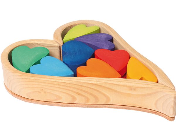 Grimm's Building Set Rainbow Hearts