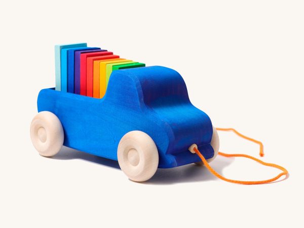 Grimm's Blue Truck Pull Toy