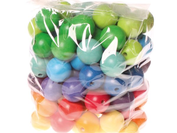 Grimm's 96 Coloured Beads 30mm