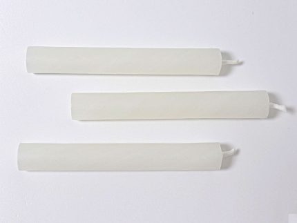 Grimm's Cream Marbled 25% Beeswax Candles x20