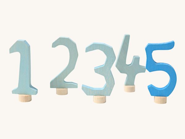 Grimm's Decorative Numbers Set 1-5 - Blue