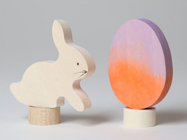 Grimm's Easter Decorative Figure Set - Batik Orange