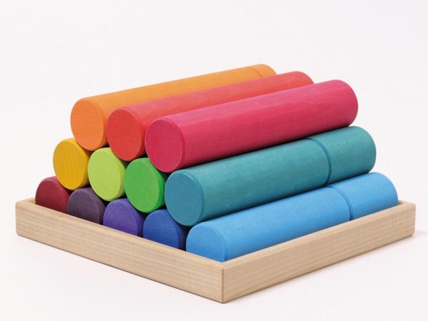 Grimm's Large Building Rollers Rainbow