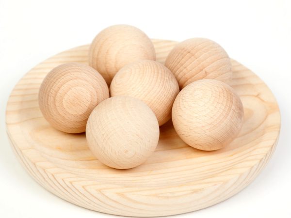 Grapat 6 Large Natural Wooden Balls