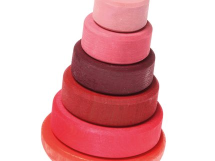 Grimm's Pink Wobble Stacking Tower