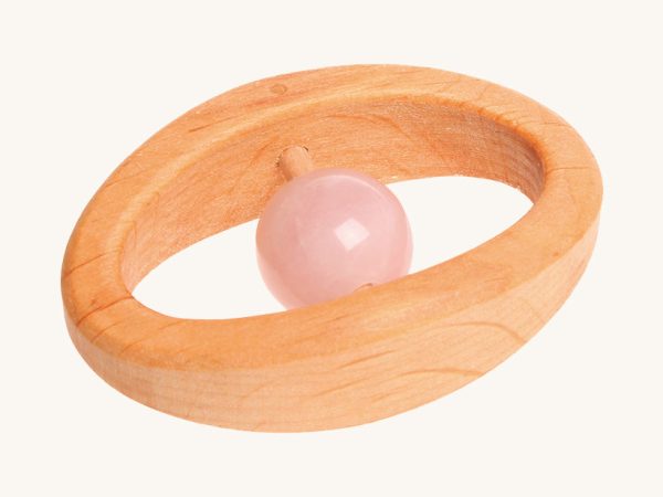 Grimm's Rose Quartz Baby Rattle