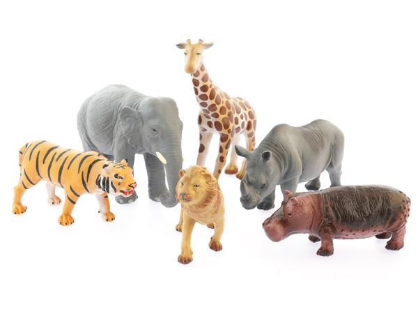 Green Rubber Toys Jungle Animals Set