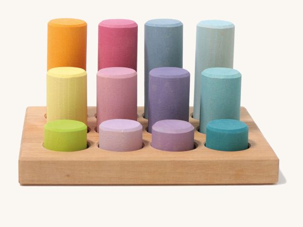Grimm's Stacking Game Small Pastel Rollers