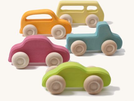Grimm's Slim Wooden Cars Set