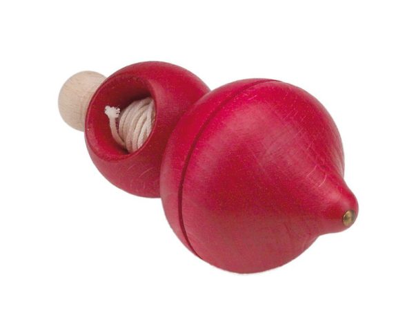 Glückskäfer Wooden Spinning Top - Red