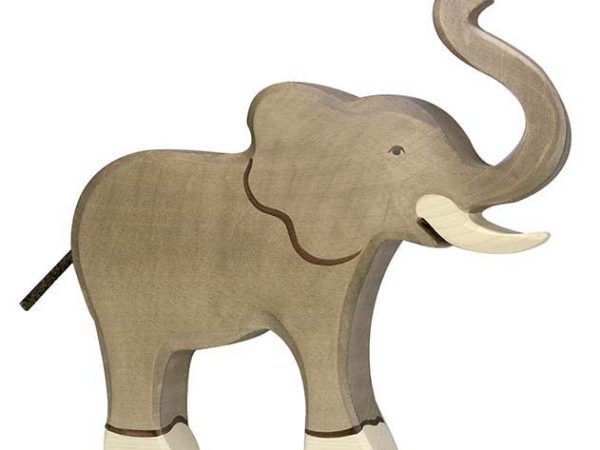 Holztiger Elephant with Raised Trunk