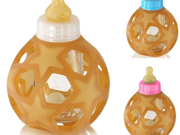 Hevea Glass Bottle with Rubber Cover