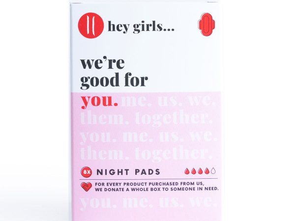 Hey Girls Bamboo Overnight Pads - 8 Pack