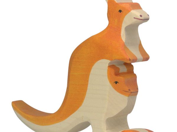 Holztiger Kangaroo With Baby