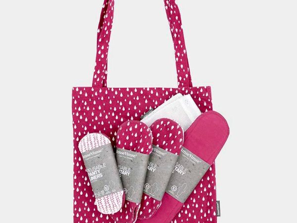 Imse Vimse Cotton Flannel Menstrual Pad Starter Kit - Sangria