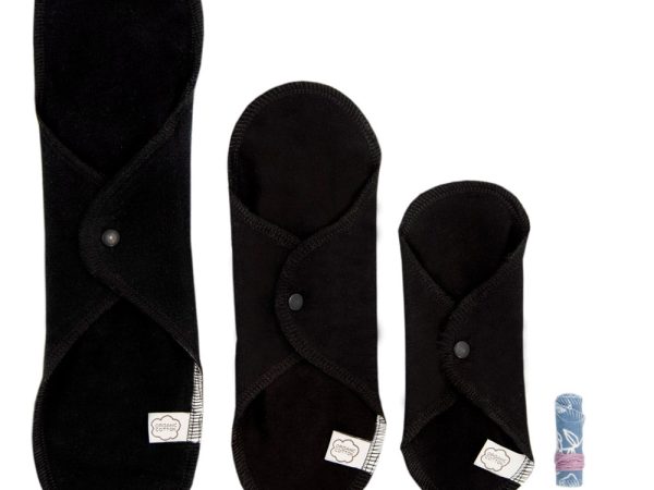 Imse Vimse Organic Cotton Menstrual Trial Kit - Black